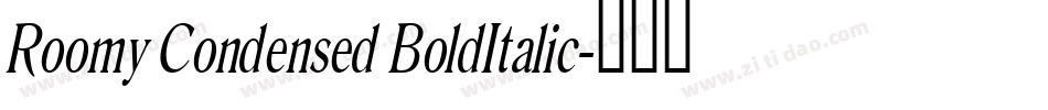 Roomy Condensed BoldItalic字体转换